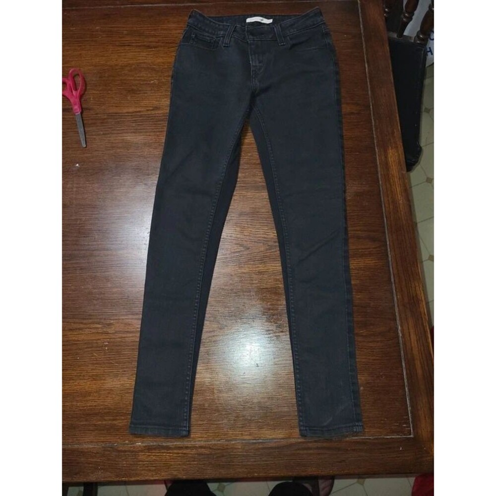 Levis Strauss 535 Jeans Women's Black Leggings Super Skinny Stretch Denim SZ 26